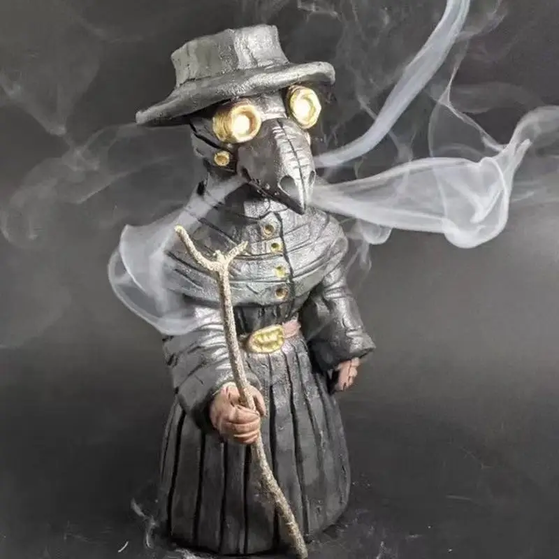 Halloween Mr. Crow Incense Burner Fashion Ornament, Aromatherapy Gas Ornament, Terrifying and Mysterious Master, Gothic Resin
