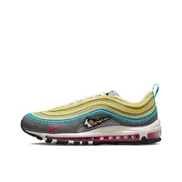 Nike Air Max 97 Unisex Yellow Gary Red Cushioned Fashion Retro Comfortable Breathable Anti-slip Wear-resistant Running Shoes