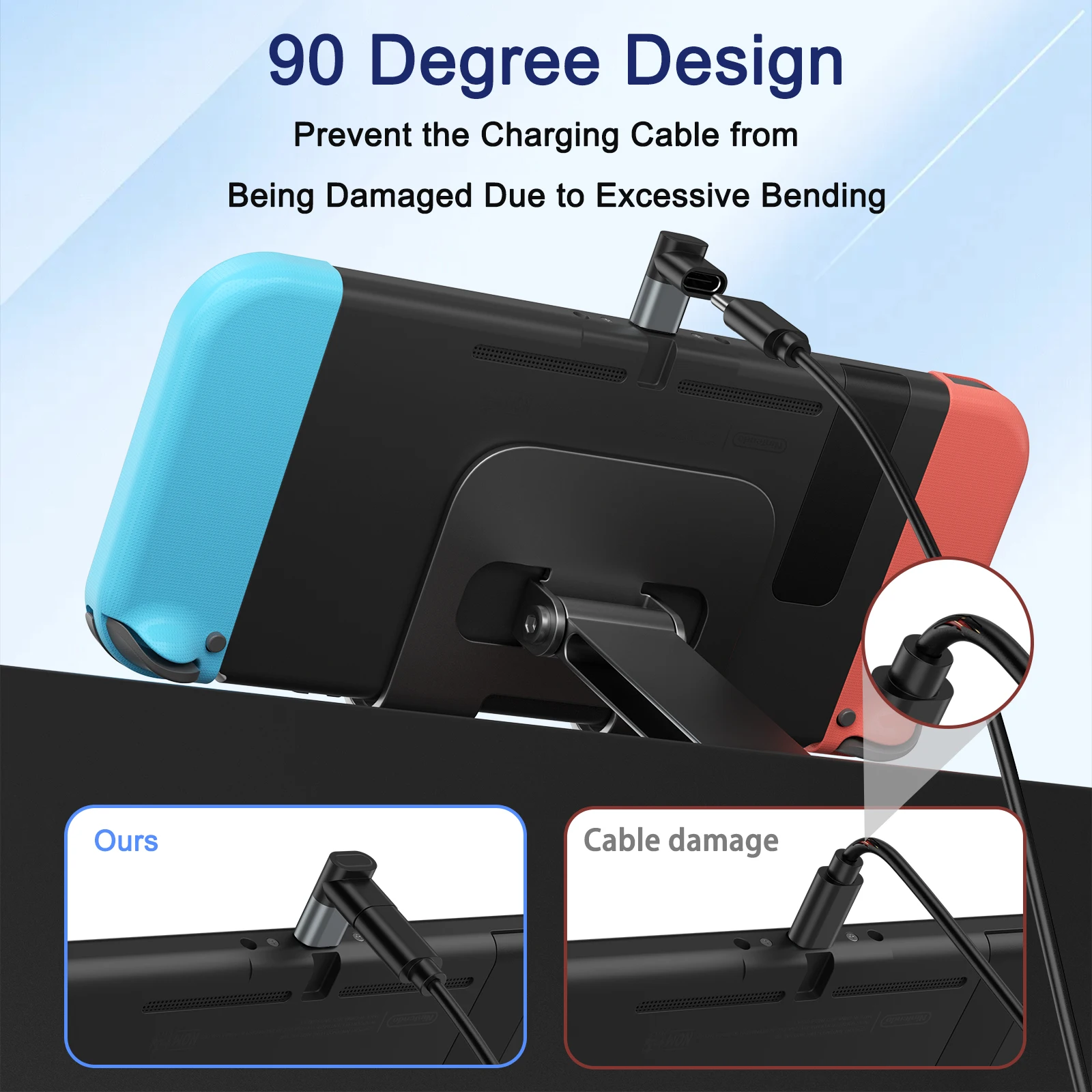 L Shape Type C to Type C 3.2 Adapter USB C Male to USB C Female 100W Fast Charging Converter For iPad MacBook Nintendo Switch