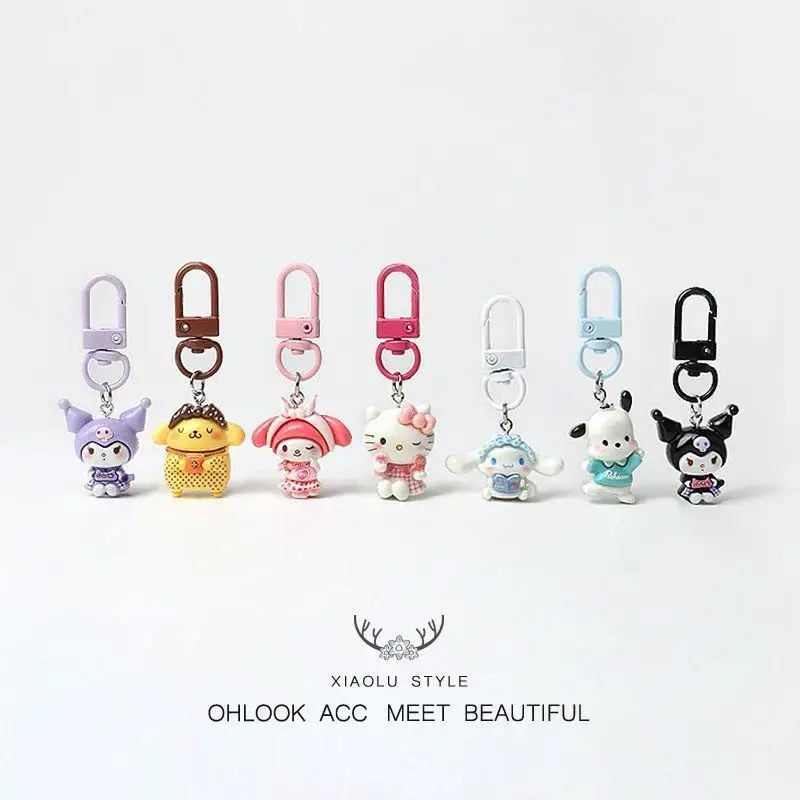 Lindo Llavero 3D con Personajes de Sanrio, Hello Kitty y Kuromi, Antipérdida, para AirPods Pro 3, Accesorio Versátil para Bolsos, Decorativo