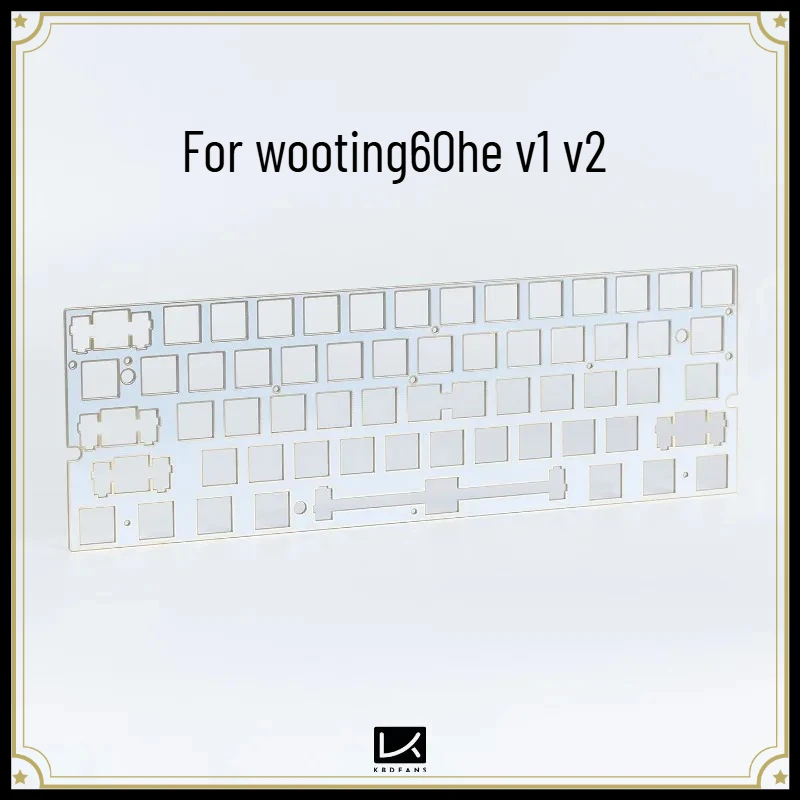 KBDfans Wooting60he V1 V2 Keyboard Plate for Magnetic Switch Keyboard FR4 Black Gold Plate for Keyboard Plate-mount Stabilizer