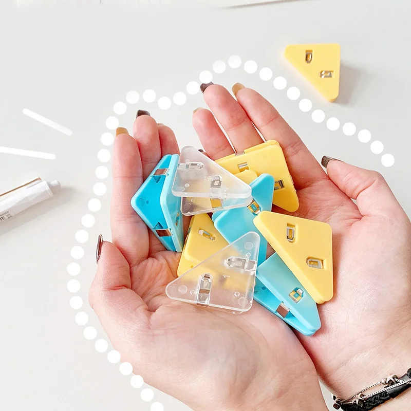 Réinitialisation d'Angle en Forme de Triangle, Support de Photo, pour Livre, Papier, Transparent, pour Reliure de Snack, Simple et Mignon