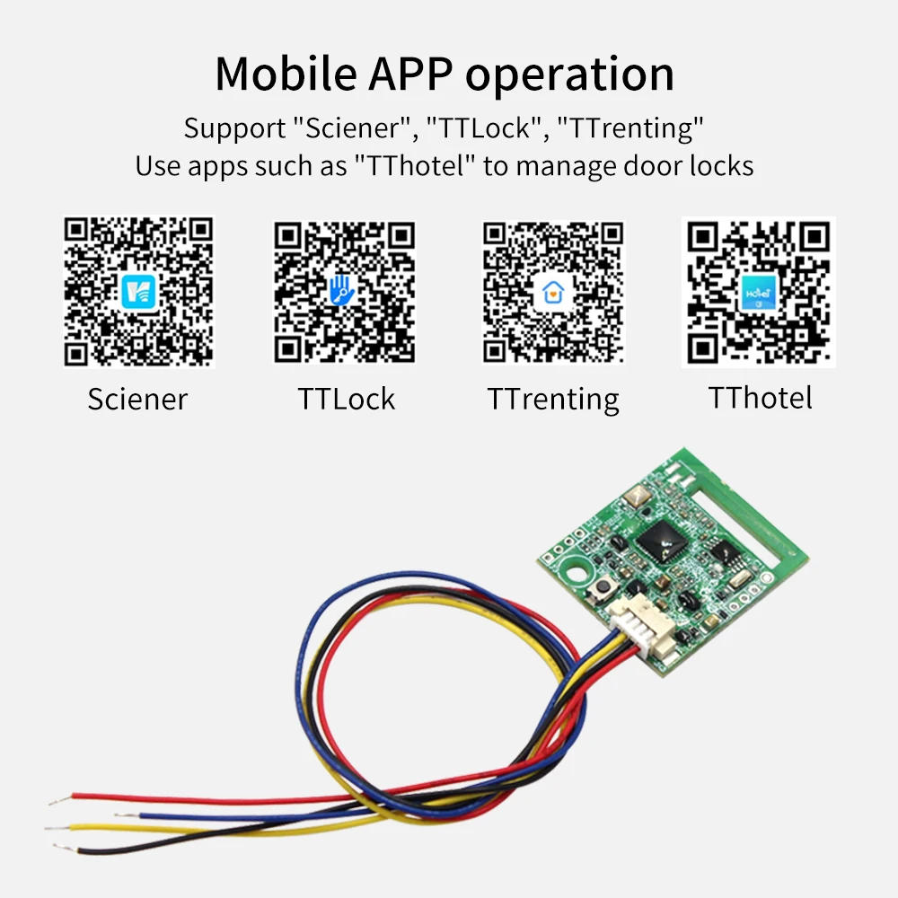 Imagem -03 - Ttlock-módulo Bluetooth Bloqueio Eletrônico Módulo de Controle Automático sem Interruptor de Proximidade e g2 Gateway Conexão Wifi Telefone