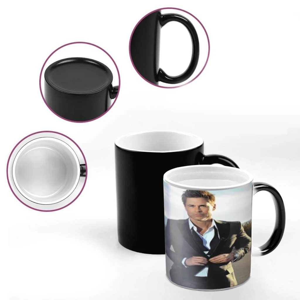 R-Rob Lowe Coffee Mugs And Mug Creative Color Change Tea Cup Ceramic Milk Cups Novelty Gifts