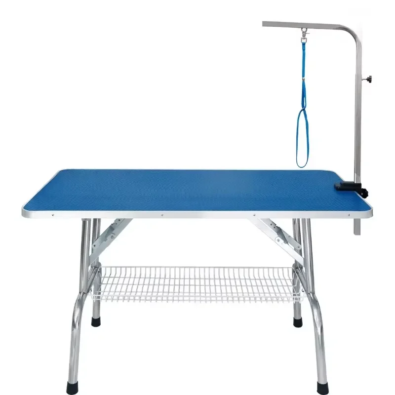 Sturdy Large Top Pet Grooming Table for Professional Use Adjustable Height and Non Slip Surface on Large Top