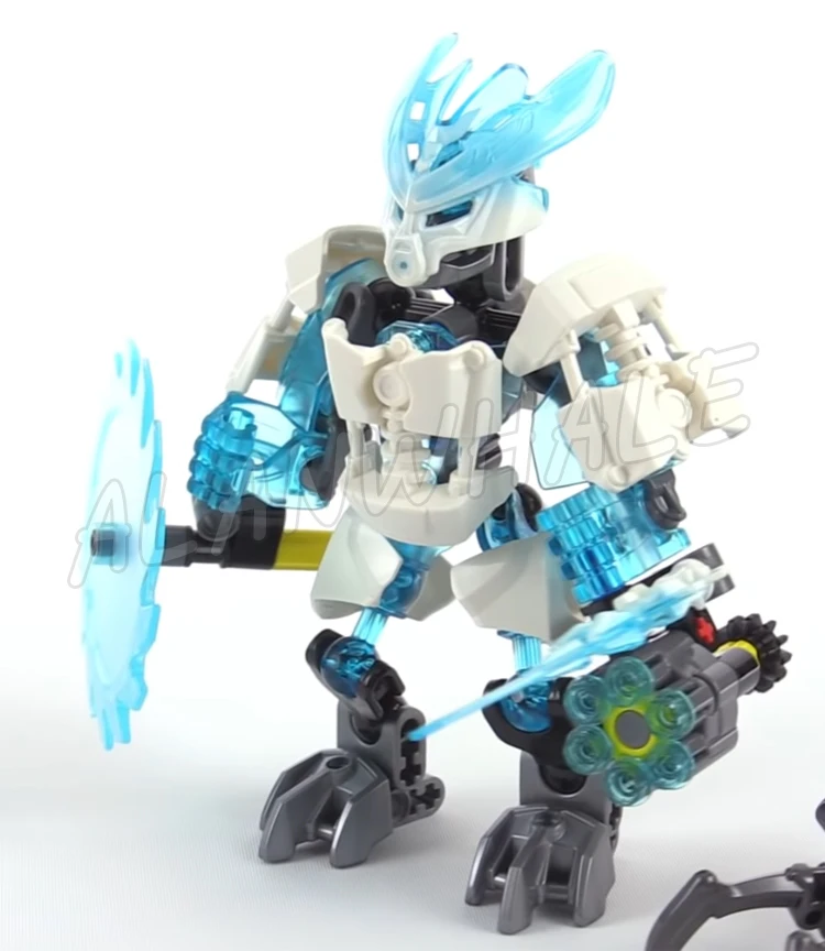 6 tipos Bionicle criatura combinada Protector maestro de tierra hielo fuego Onua Kopaka 6004 juguetes de bloques de construcción compatibles con el modelo