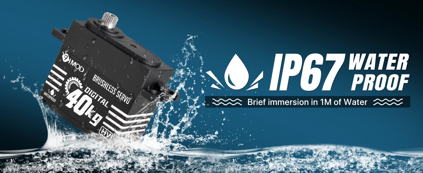 9imod Bürstenloses Servo Wasserdichtes digitales Metallgetriebe-Servo für 1/8 1/10 RC Crawler Car Boat – Detail 16