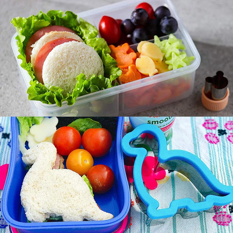 Sandwich Cutters for Children Kids Dinosaur Heart Star Mickey Fruit Vegetable Shapes Cutters Bread Toast Food Cookie Molds