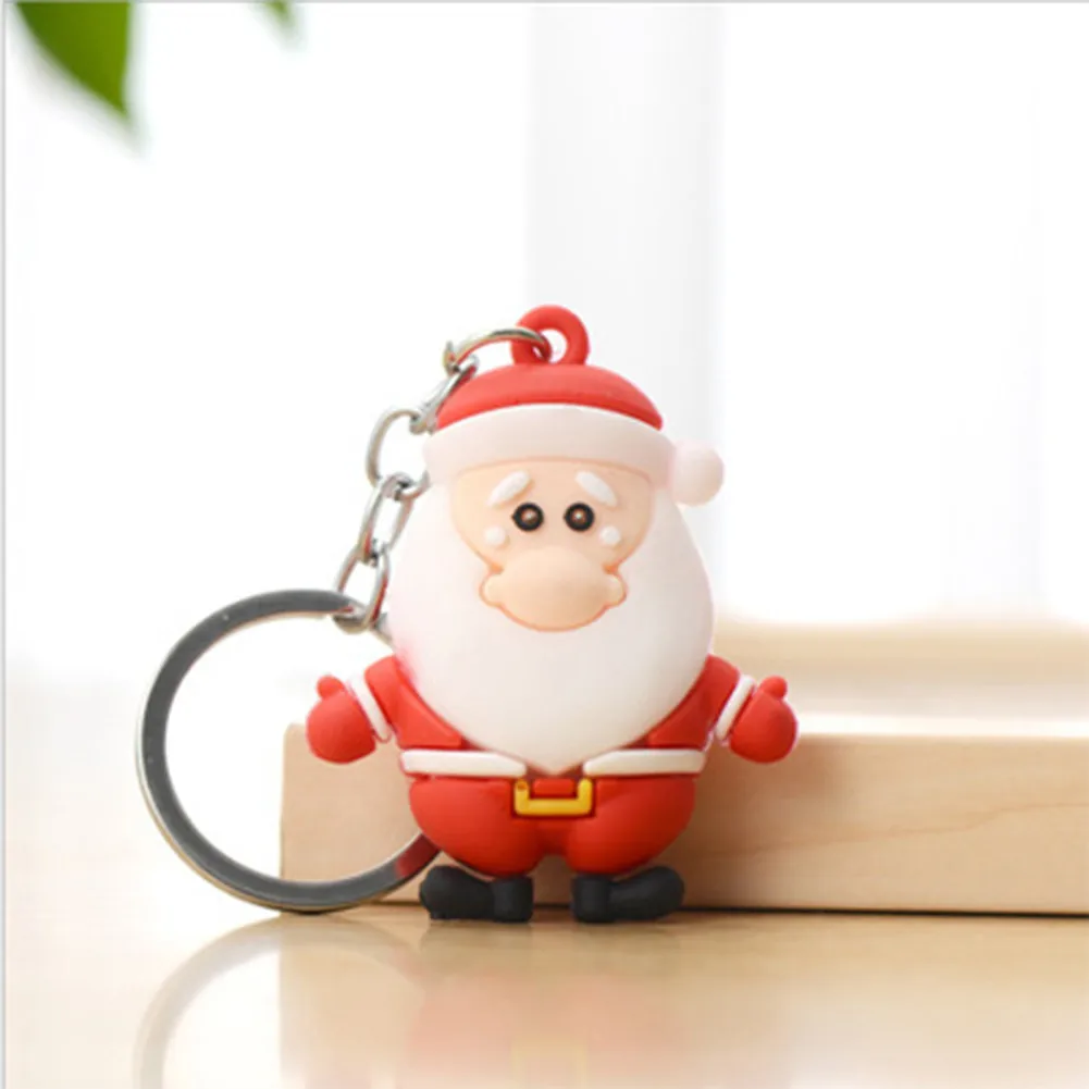 Christmas Tree Keychain Decoration with Santa Claus Elk Snowman for Wreaths Walls Mantles and Holiday Displays