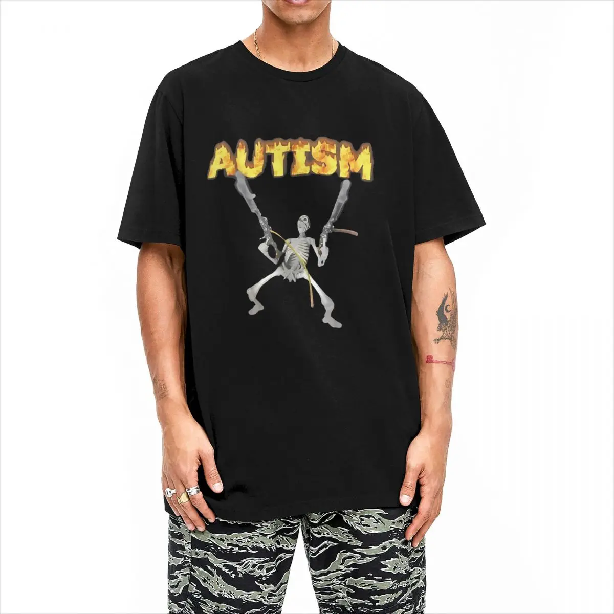 Streetwear T-Shirt Autismsed Meme Funny Humor Introvert Cotton T-Shirts Fashion Tee Shirt for Male Summer Short Sleeve Clothes