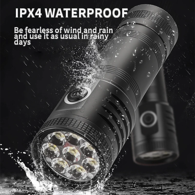 Strong Light Flashligh 500W Long Range 2000 Meters trong Light Lamp Outdoor Portable Lantern Waterproof Lamp Work Light