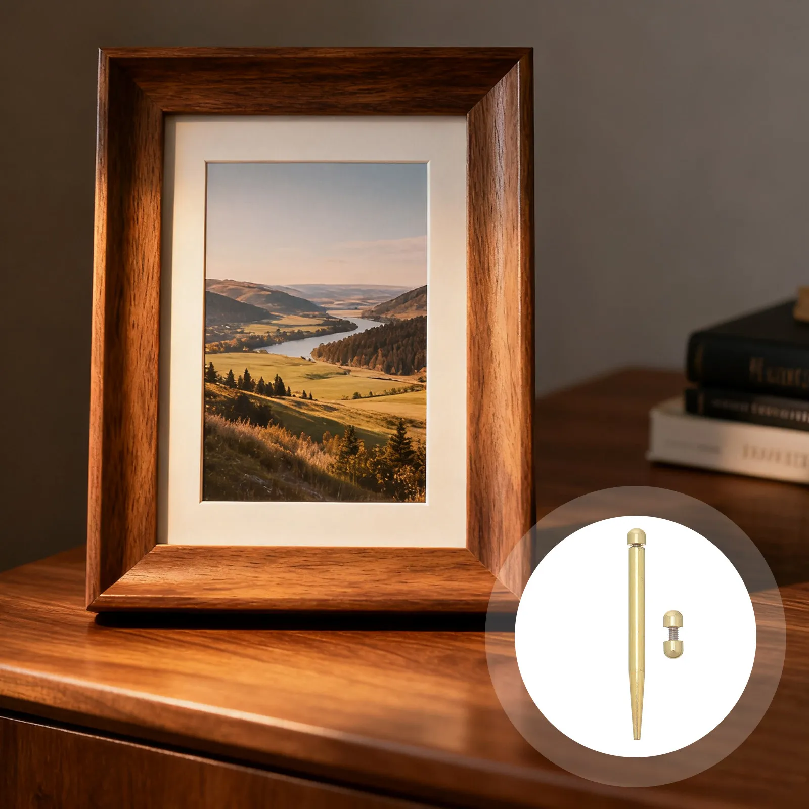 12Pcs Desktop Photo Frame Standoff Screws Gold Wall Mount Holder Stable Support for Wedding Table Signs Display Hardware