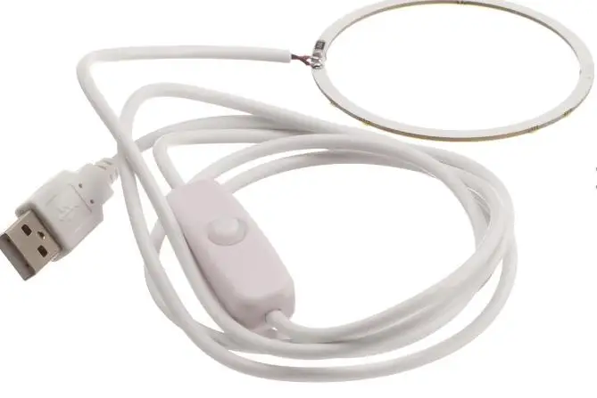 

5137, холодная белая Φ кольцо с USB-кабелем и включением/выключением Swi