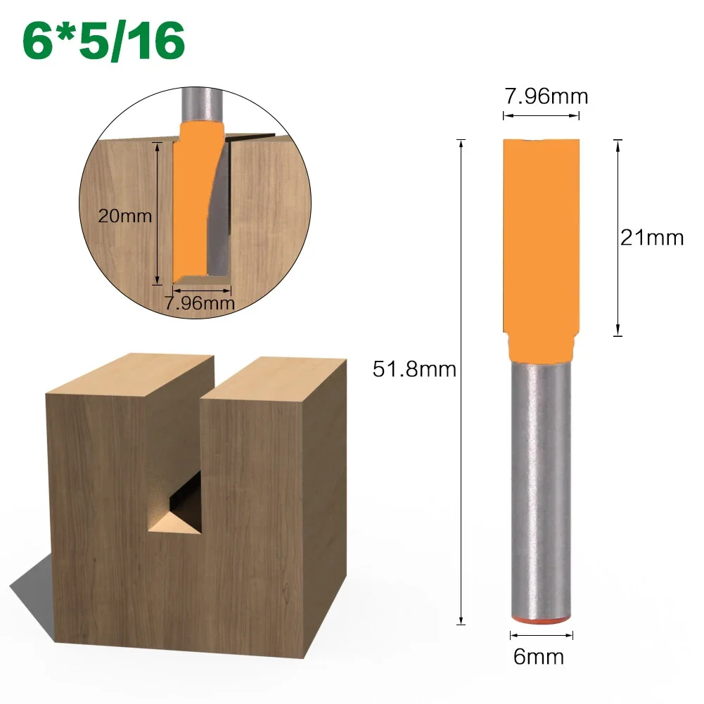 1PC 6MM Shank Milling Cutter Wood Carving Cleaning Bottom Engraving Solid Carbide Router Bit Milling Cutter For Wood Electric