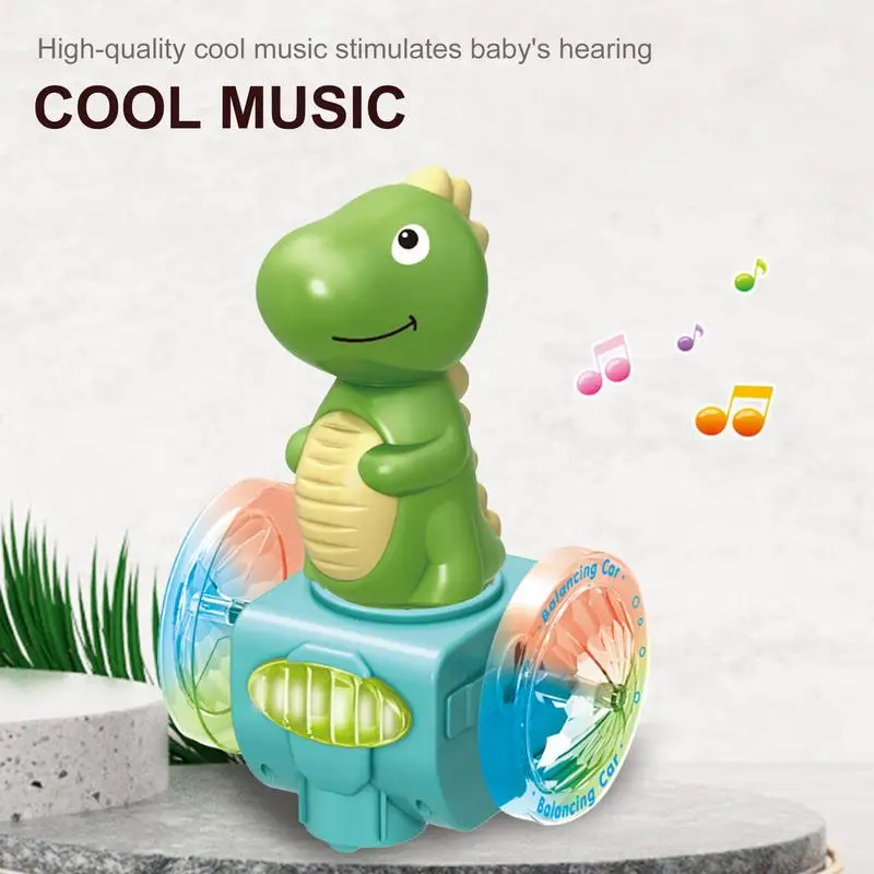 Movable Dinosaur Toys Interactive Light Up Musical Cartoon Dinosaur Electronic Dinosaur Toy Crawling Touch & Go Kids Learning