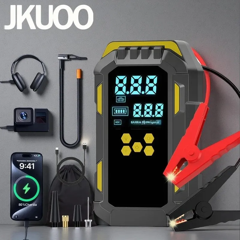 12v-durable-2-in-1-car-jump-starter-tire-air-compressor-150psi-40°c-80°c-low-temp-operation-usb-port-for-phones