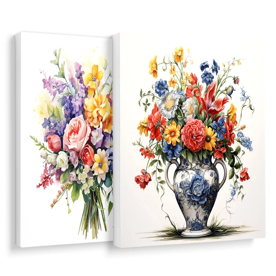 

RUOPOTY Painting By Numbers Drawing By Numbers On Canvas For Beginner Flowers Crafts Framed Wall Art Modern Paint Kit Acrylic