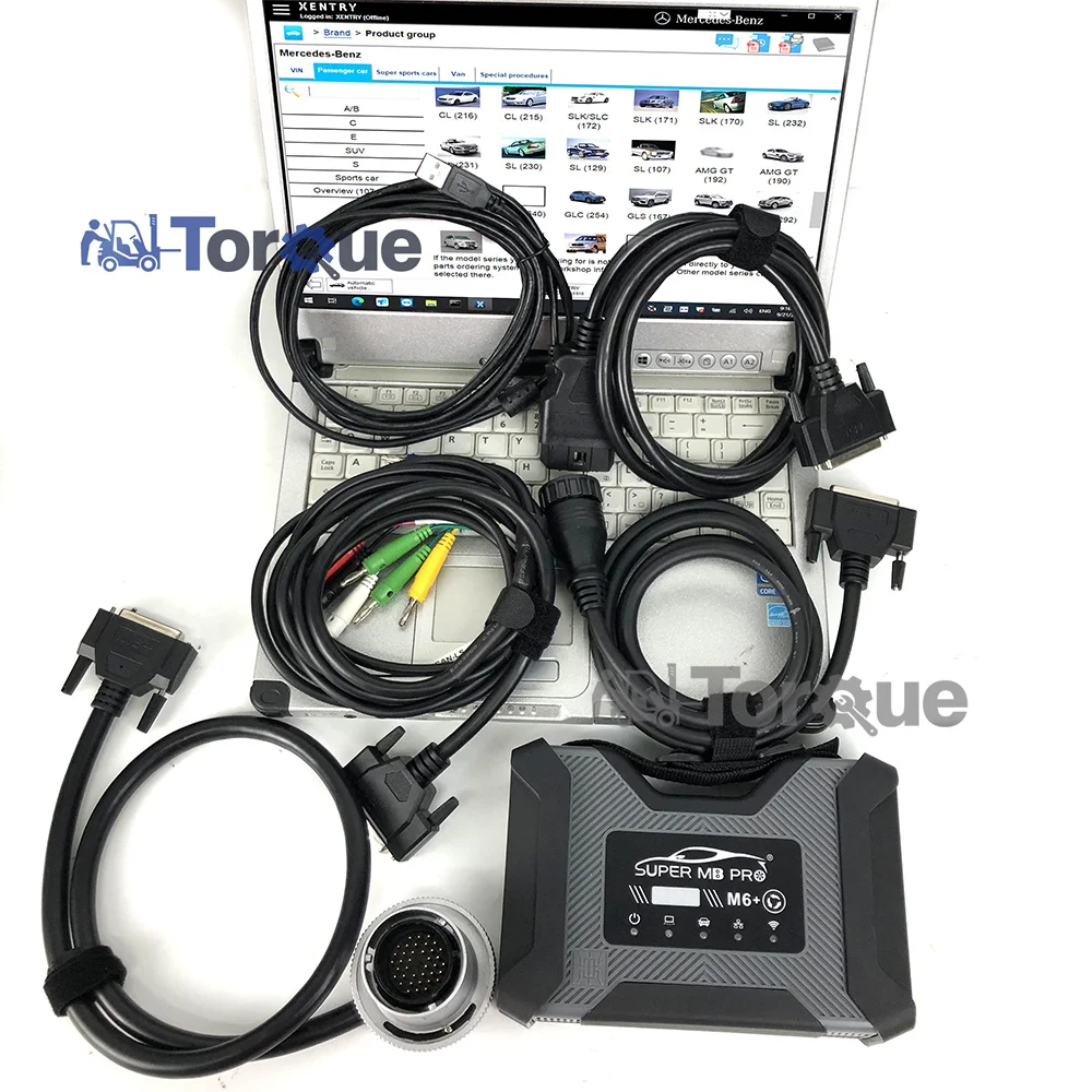 

New DoIP VCI M6 Super MB Star C6 SD Connect Diagnosis VCI CAN All System Full Function Coding Online Original with CF19 laptop