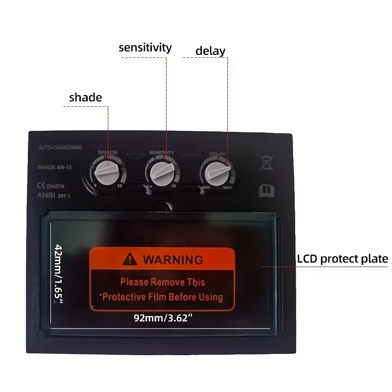 Solar-powered automatic darkening welding filters for welding helmets/caps, welding machines and plasma cutters
