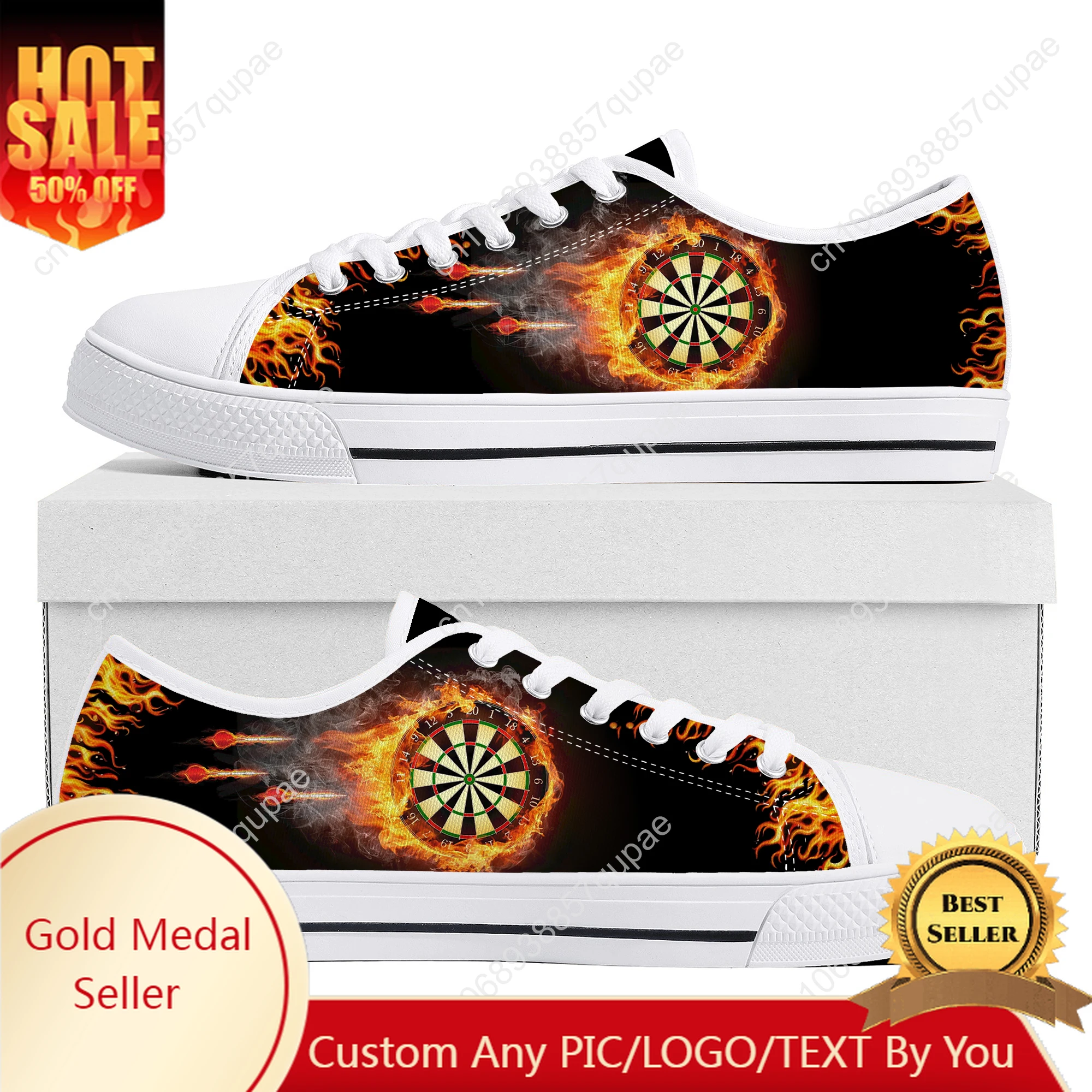 Love Gift Darts Player Shoes Low Top Sneakers Mens Womens Teenager High Quality Canvas Sneaker Couple Casual Shoes Custom Shoe