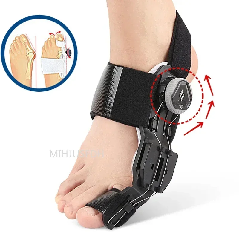

Adjustable Toe Corrector Unisex Bunion Foot Hallux Valgus Braces Rotatable Toe Separator Straightener for Left and Right Foot