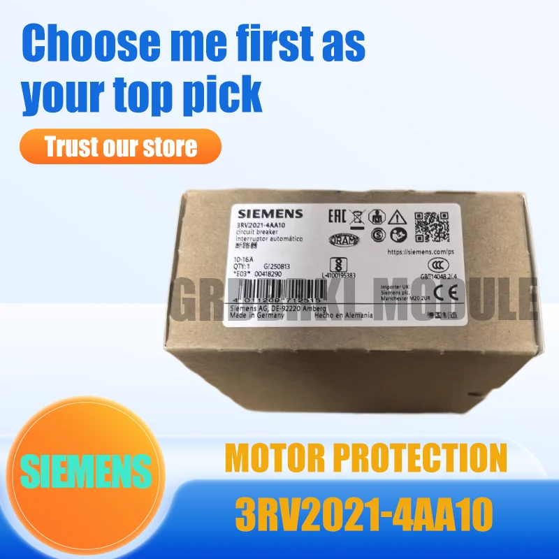 

Новый оригинальный SIEMENS 3RV2021-4AA10 3RV2 021-4AA10 Защита двигателя