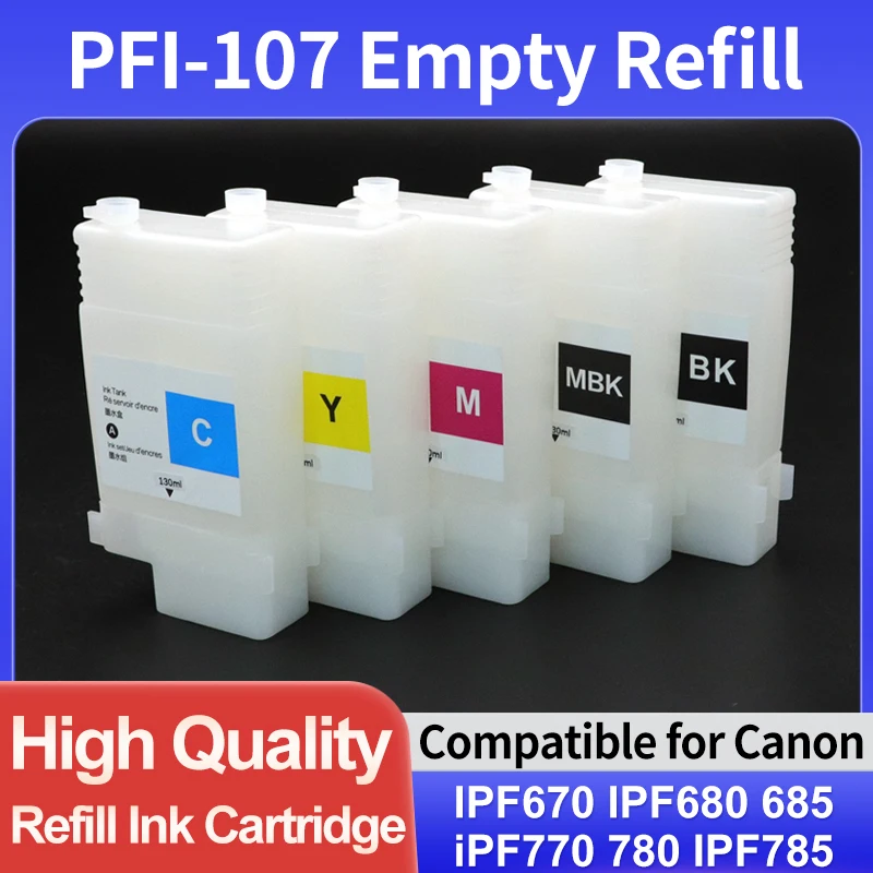 

PFI-107 PFI107 Сменный картридж для Canon iPF670 iPF680 iPF685 iPF770 iPF780 iPF785 iPF-670 685 Плоттер принтера с чипом