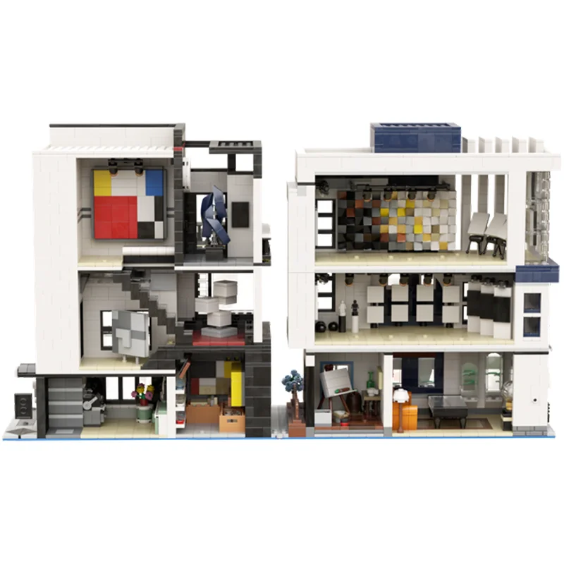 3357 Uds. MOC galería de arte Modular ohsojang modelo Modular construcción regalos de navidad bloques montar juguete DIY educación ladrillo niños