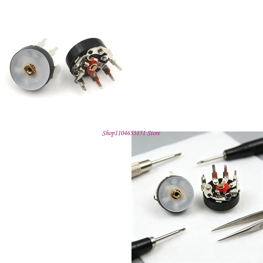 RV12MM Rotary Potentiometer With Switching B10K B50K Bend Pin for Stable Mounting Speaker Temperature-Resistant Shell 