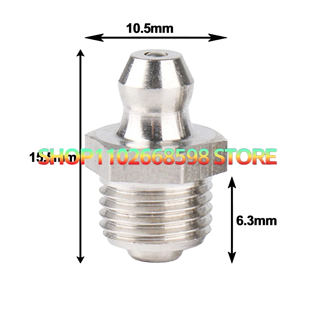 Grease Nipple Straight Grease 2pcs M10*1 Nipple For Motorcycle Car Universal Joint Grease Gun Nozzles Tool Accessories