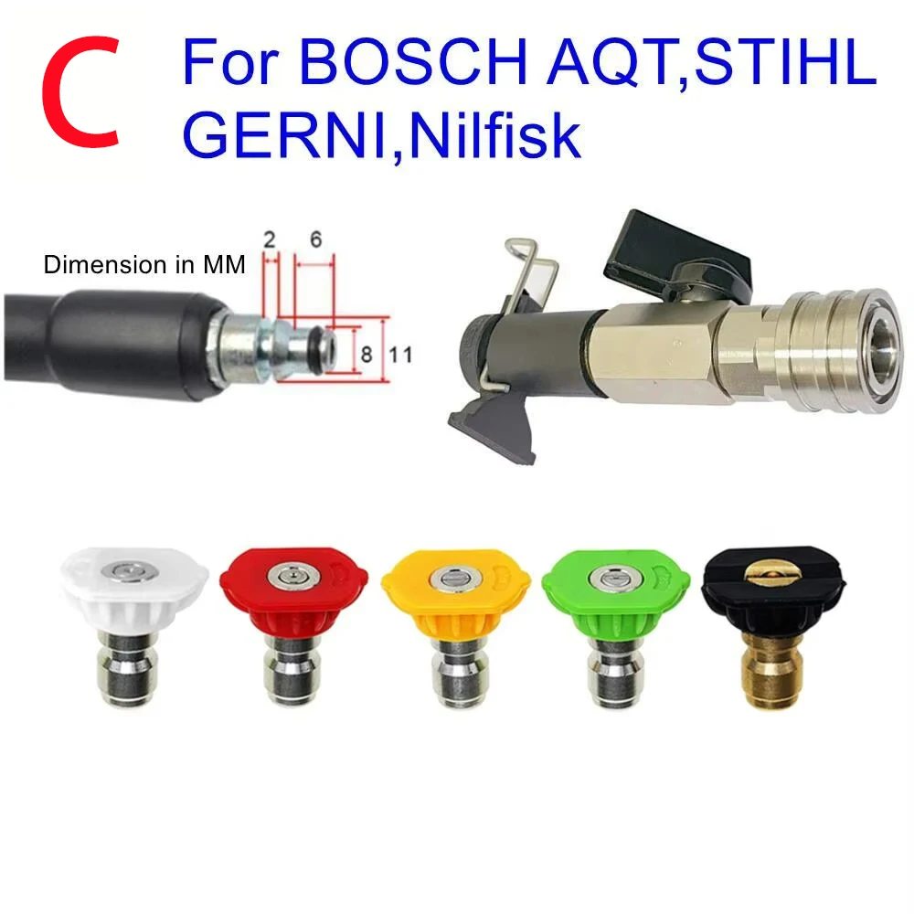 Hochdruck-Waschkugelhahn-Set, 1/4 Zoll, Schnellverbinder für Karcher Lavor Stihl Nilfisk-Schlauch, Direktverbindungsschalter, Ein/Aus – Detail 7
