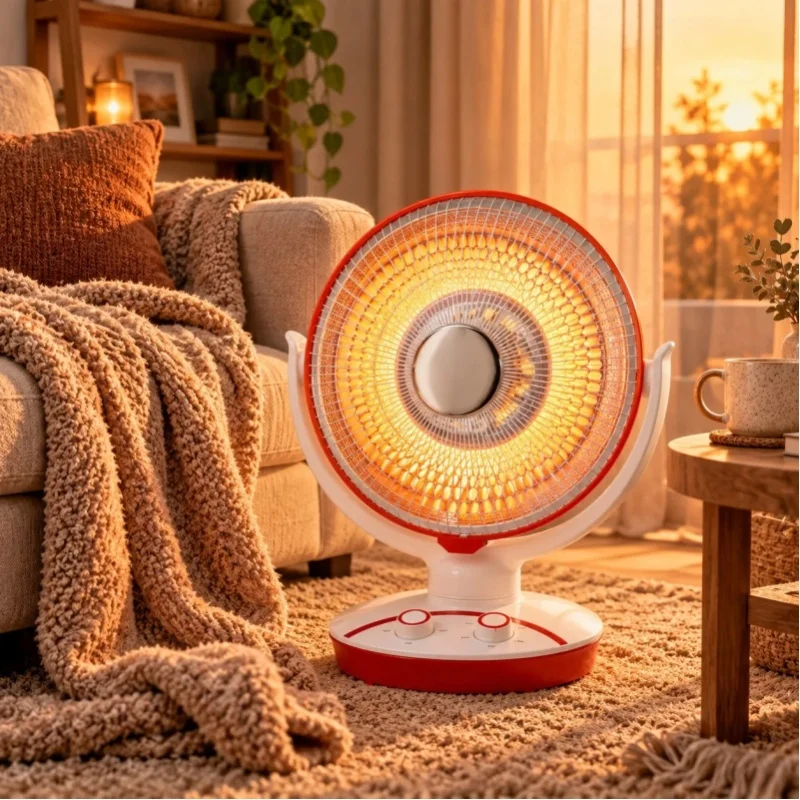 Przenośny grzejnik z włókna węglowego, regulowana moc 550 W i 1100 W, z możliwością regulacji kąta nachylenia, idealny do sypialni, biura i akademików. — 2