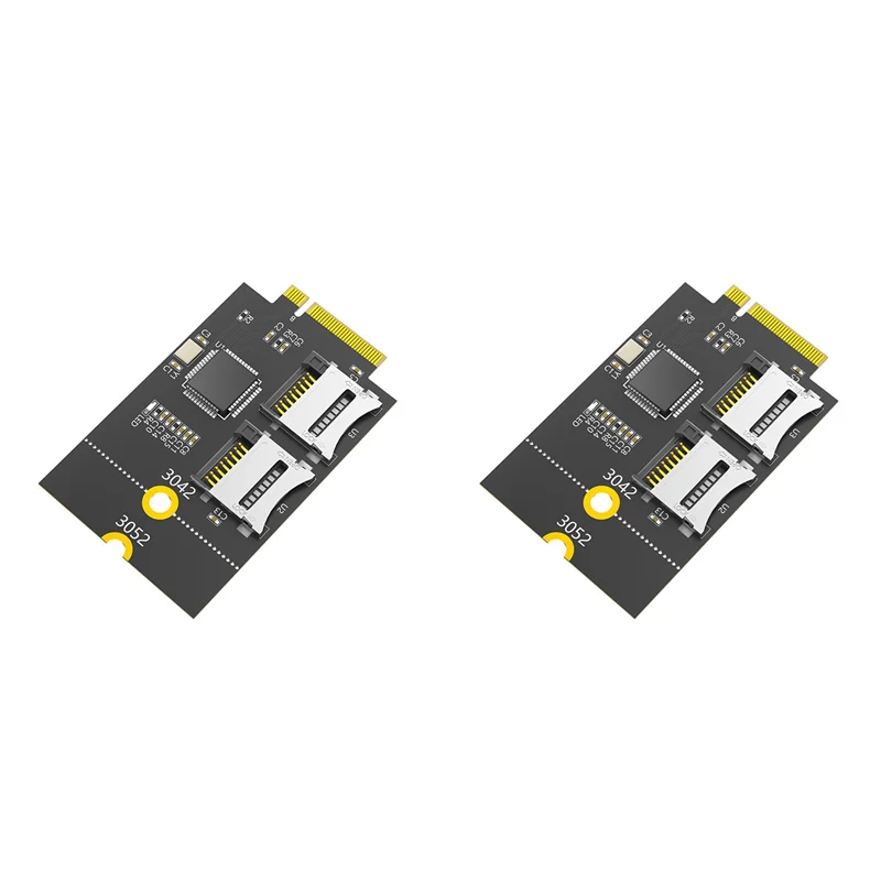 

EF-2X Dual Micro-SD Card, TF Card To NGFF M.2 Key B Reader Adapter Converter (Supports USB Bus, Not SATA Bus)