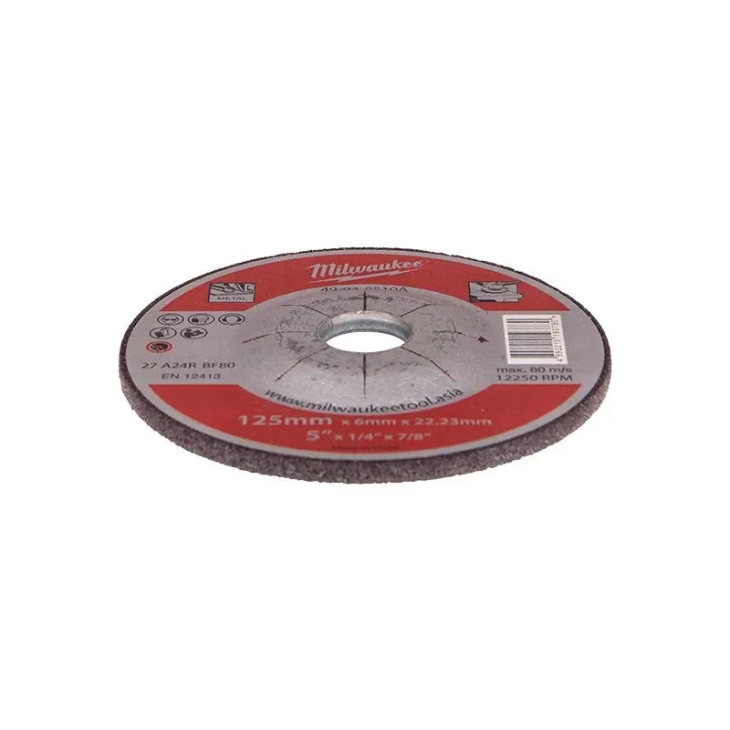 Milwaukee 49-94-8510A Metal Grinding Wheel 125mm*6mm*22.23mm 12250RPM Power Tool Accessories