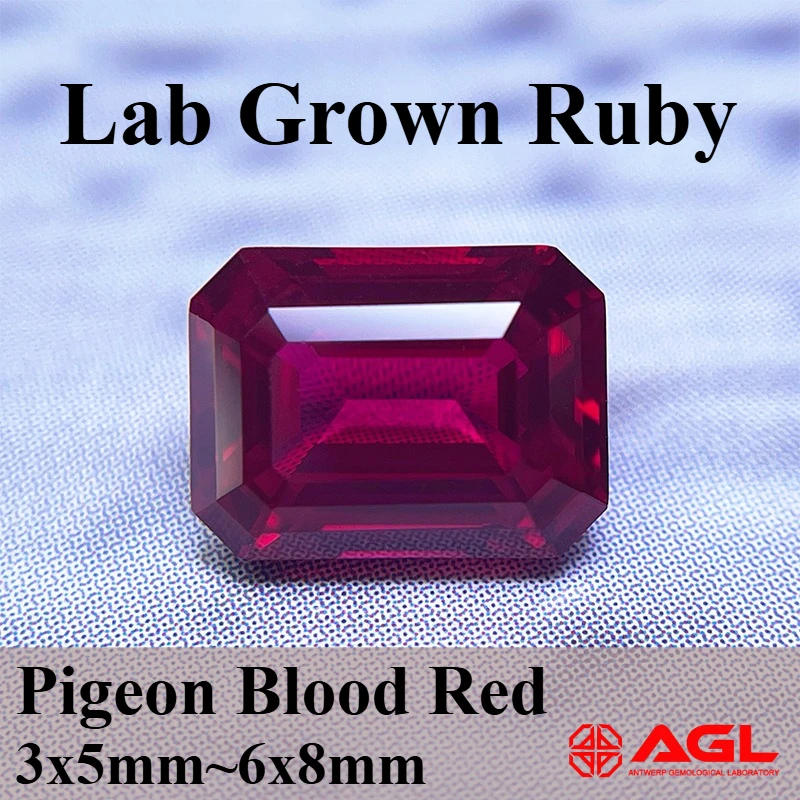 

Lab Grown Ruby Pigeon Blood Red for Jewelry Making Lab Created Ruby Gemstone for Ring Necklace Earrings Bracelet Lab Grown