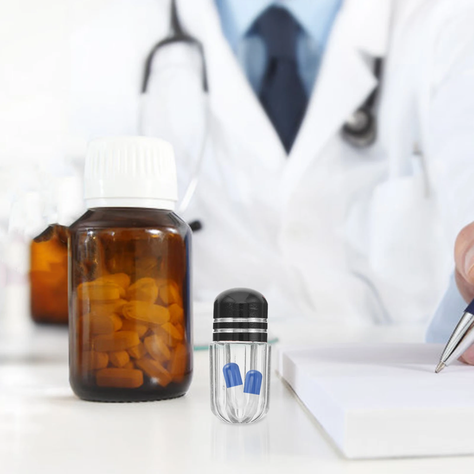 

30Pcs Mini Pill Vials Portable Travel Pill Containers Compact Plastic Capsule Storage Bottles for Medicine Organization