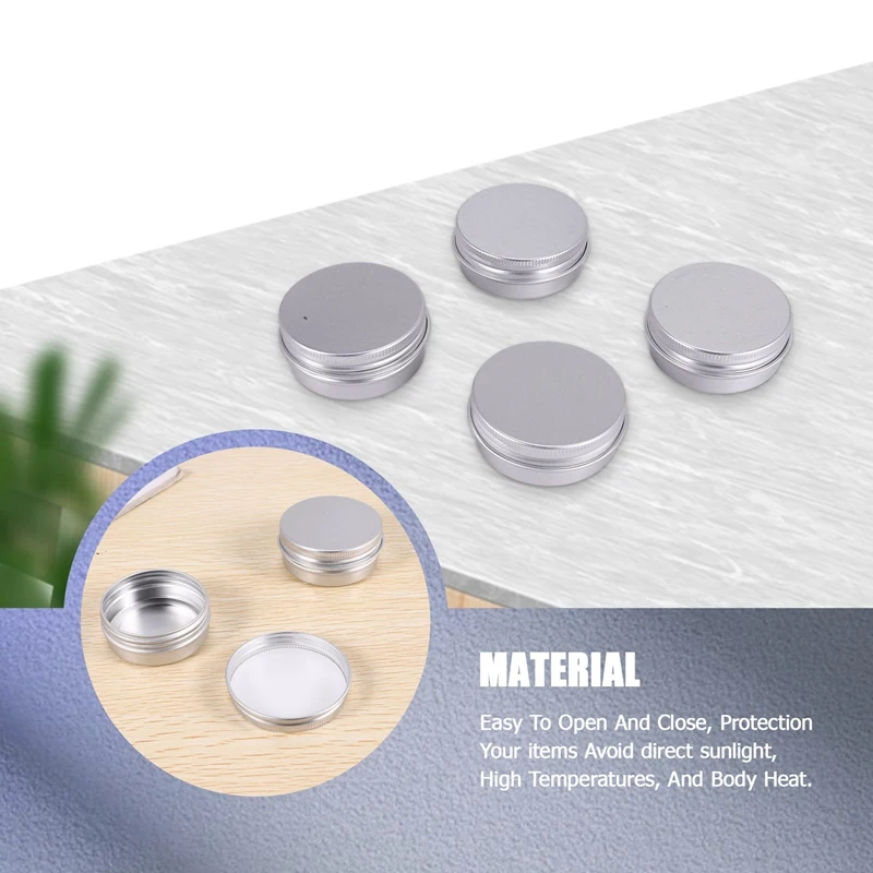 Aluminiowa puszka 30 sztuk puszek z zakręcaną górą po balsamie do ust Pojemniki z pokrywkami (1 uncja)