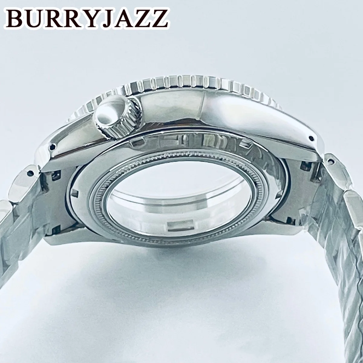 BURRYJAZZ 45 مللي متر NH34 تعديل C3 لومينوساس GMT تاي تشي حلقة ساعة ميكانيكية مقاوم للماء الفولاذ المقاوم للصدأ ساعة اكسسوارات