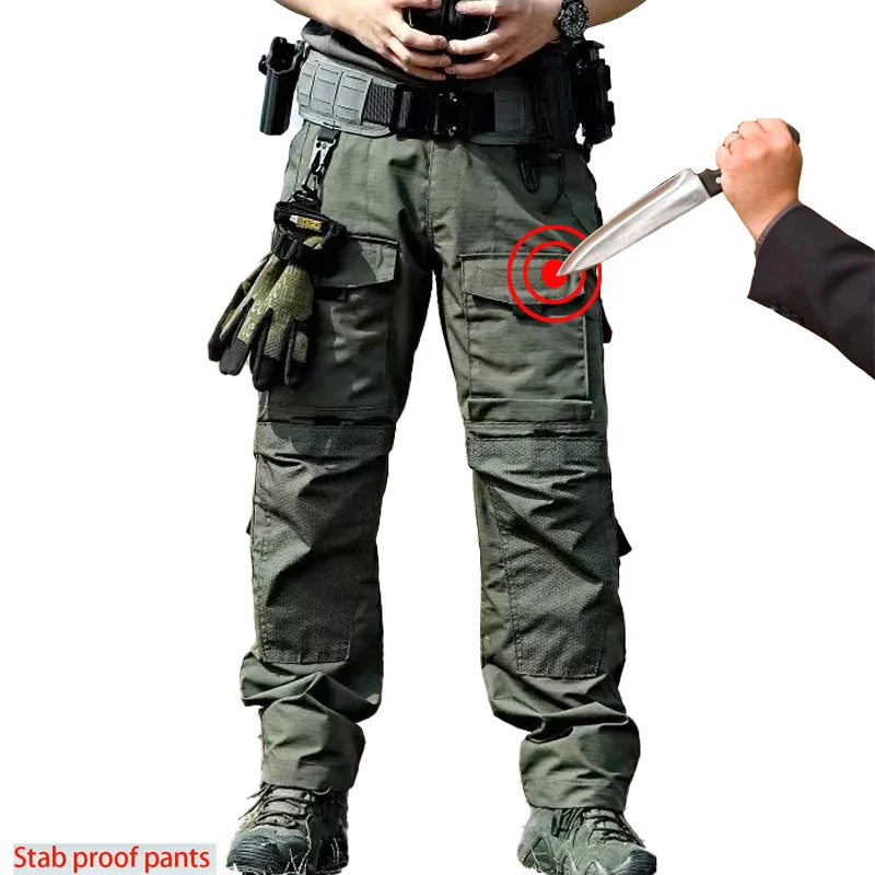 Military Tactics Self-defense Police Fbi Stab Proof Chopping Proof Pants Multiple Pockets Wear-resistant Hunting Outdoor Clothin