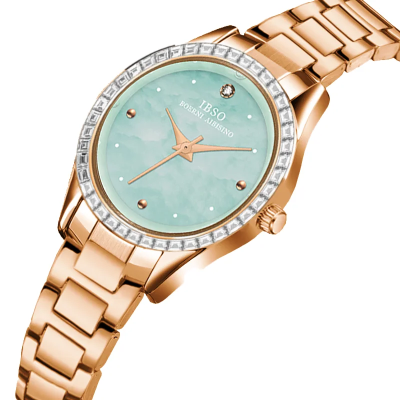 Luxury Women Watches Steel Golden Diamond Waterproof Small Dial Elegant Wristwatches Ladies Gifts Fashion Female Hand Clock Blue