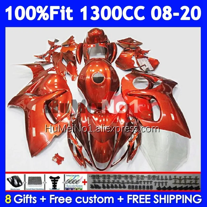 Fairing For SUZUKI Hayabusa GSXR-1300 GSXR 1300 128No.80 GSXR1300 Hot orange 08 09 10 11 12 13 14 2015 2016 2017 2018 2019 2020