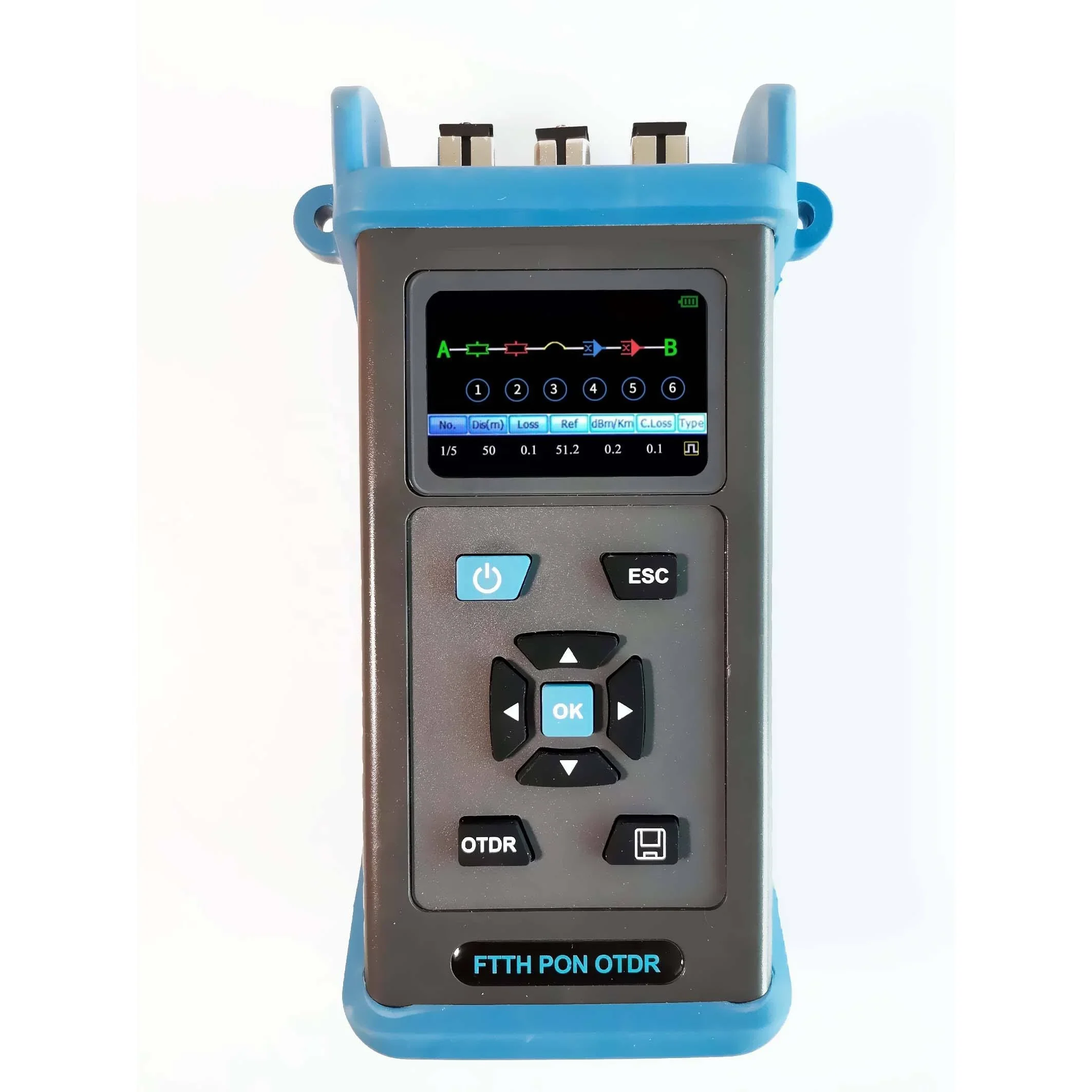 Efficient FTTx networks 1625nm Ftth Kb Pon Otdr fiber optic equipment cable tester ethernet network auto diagnostic tools