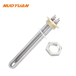 12V Heating Element 300W DC Submersible Heater Resistance DN32 Copper Flange 1 1/4