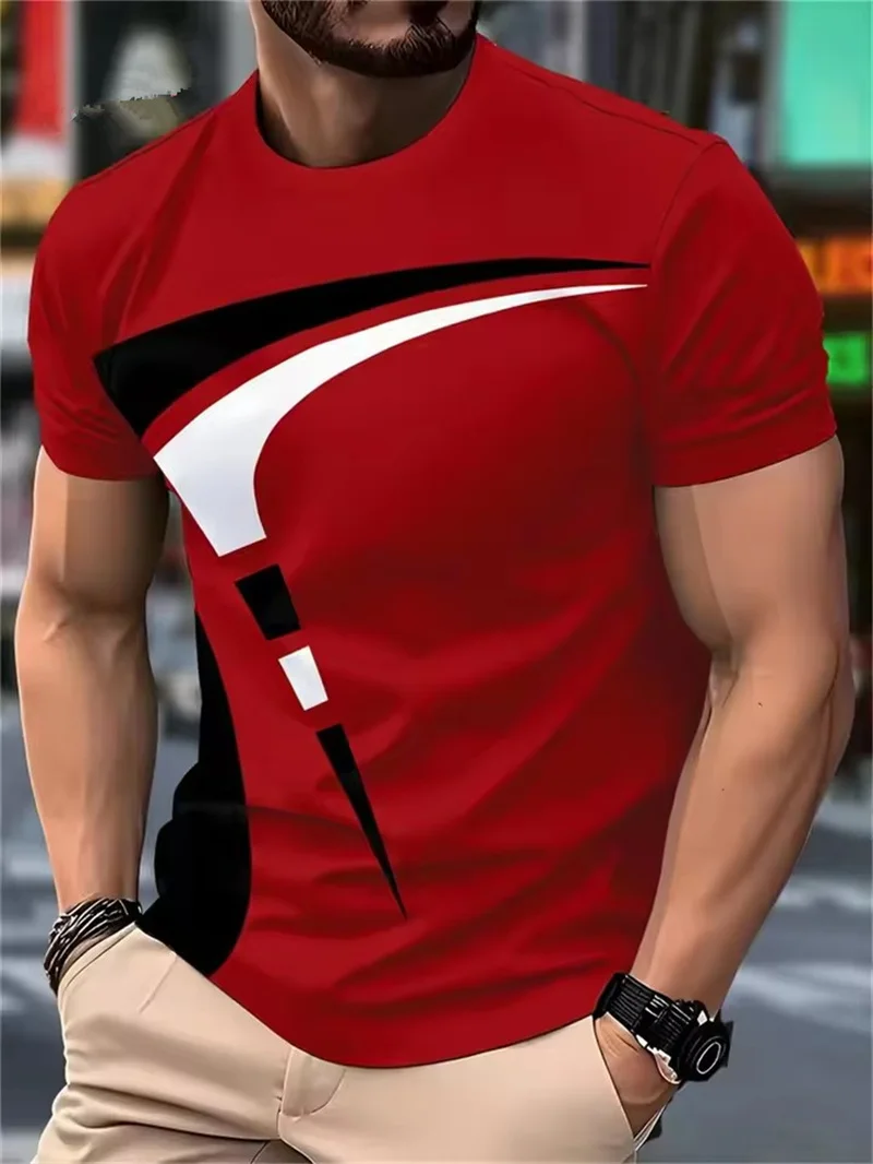 

Модные мужские футболки с геометрическим узором, летние футболки с короткими рукавами и 3D принтом, уличная трендовая мужская футболка 6XL, повседневные топы больших размеров