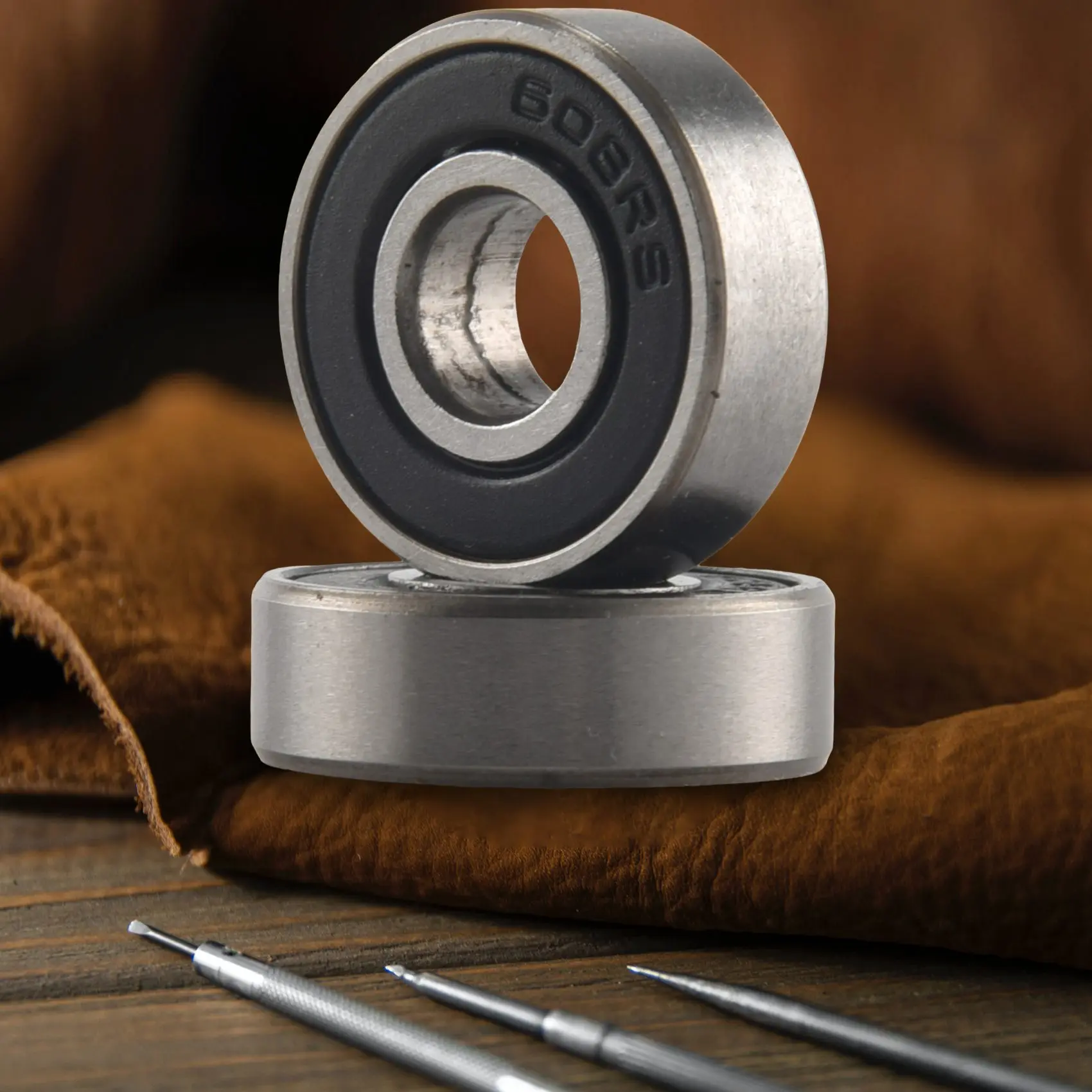 AS94-60Pcs/Set 608 2RS Ball Bearing ABEC-5 8X22X7 Mm Deep Groove Carbon Steel Sealed Ball Bearings