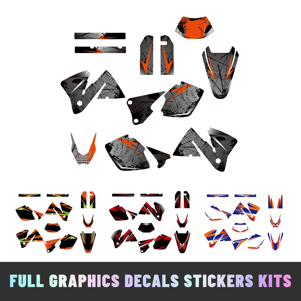 

Набор графических наклеек для мотоциклов EXC 125 200 250 300 380 400 520 2001-2002, полный комплект декоративных наклеек на кузов