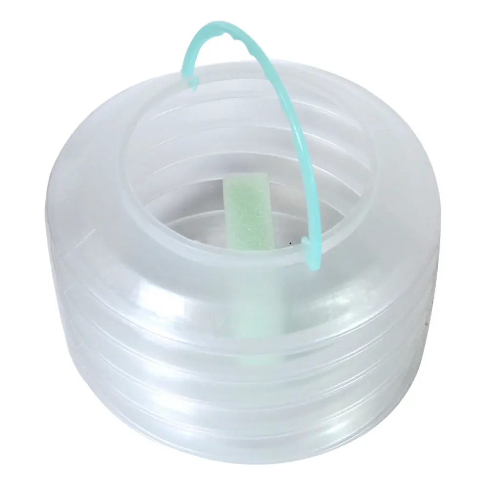 3Pcs Foldable Brush Washer Bucket Portable Collapsible Watercolor Paint Mixing Pail with Sponge Handle for Artists Students