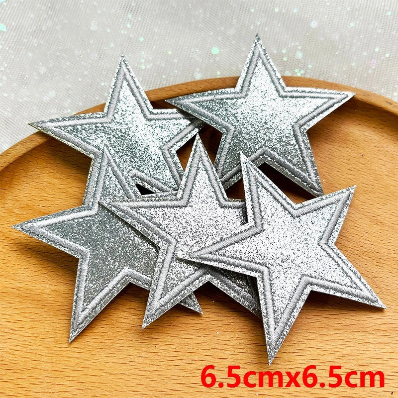 5 Stück Funkelnde Stern-Aufnäher zum Aufbügeln mit Glitzer-Pailletten für Jeanswesten, Funkelndes Kawaii-Style-Accessoire, DIY-Geschenke – Detail 20