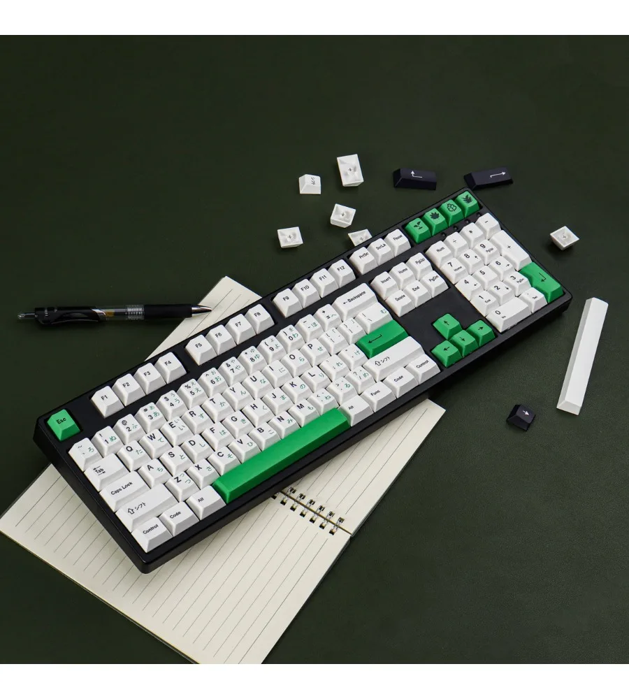 Cherry factory highly adaptable mechanical keyboard 64/87/980 keycap green PBT sublimation 143 keys