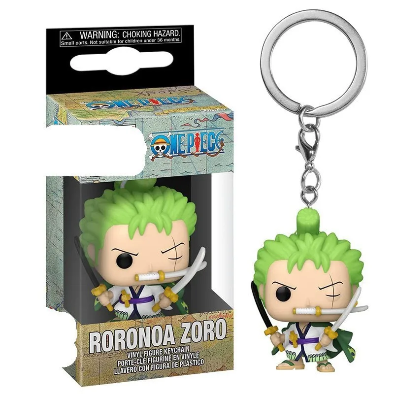 Hot Pop One Piece Roronoa Zoro Tony Chopper Luffytaro Trafalgar LawKeychain Japanese Cartoon Anime Doctor Action Figures Toys